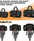 Sizes of Waterproof 30L Motorcycle Dry Bag With Roll Top Closure Air Valve And Quick Fix Straps Rugged All Weather Gear Black
