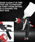 Top Tier LVLP Air Spray Gun Kit With Four Quick Swap Tips And A Roomy Six Hundred Milliliter Cup, featuring cleaning tips.