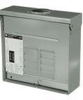 Back view of 125A Convertible Main Lug Outdoor Load Center TLM612RCUP, Rainproof NEMA 3R Enclosure, 6-Space/12-Circuit Panel