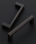 30 Pack Solid 3-1/2 Inch Square Cabinet Handles In Oil Rubbed Bronze, Drawer Pulls For Kitchen Cabinets, Classic Square Design