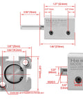 Compact Aluminum Pneumatic Air Cylinder SDA 12-15 With 12mm Bore And 15mm Stroke M5 Port Double Acting Built Tough dimensions