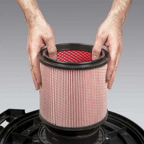 Using Fine Dust Cartridge Filter And Retainer For Vacuum Cleaners Fits Most Five To Twenty Gallon Units Captures Cold Ashes Cement Dust