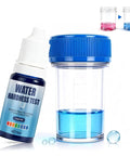 Hard Water Test Kit For Drinking Water And Home Use, Fast Pro Grade Water Hardness Tester with blue liquid and dropper bottle