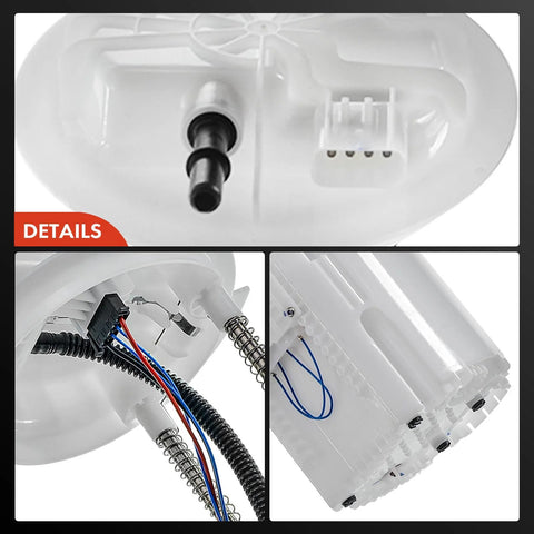 Drop In Electric Fuel Pump Module With Sending Unit For Dodge Ram 1500 2008 3.7L 4.7L 5.7L Gas Replacement For 55398705AB 55398706AB 26 Gallon Tank Short Bed VIN 2 OEM Style showcasing details and wiring.