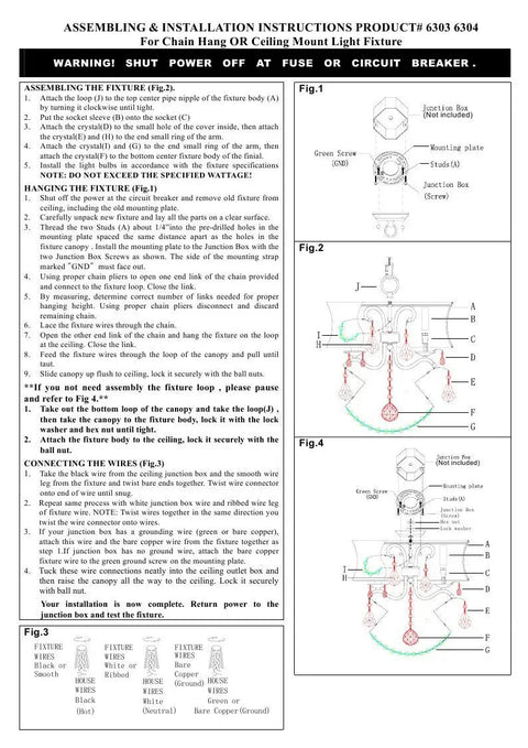 Newcastle White Convertible Hanging Lantern Ceiling Mount Light installation guide with diagrams.