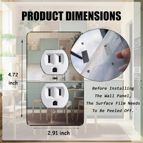 Three Pack Mirror Acrylic Outlet Covers And Light Switch Plates For Modern Homes with dimensions 4.72x2.91 inches
