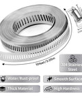 DIY Cut To Fit 10 Ft Hose Clamp Kit With 5 Fasteners, 304 Stainless Steel Worm Gear Band Clamps, adjustable and rust-proof