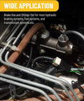 25 Ft Zinc Plated Brake Line Flaring Tool Kit installed in vehicle brake system with visible fittings and connectors.