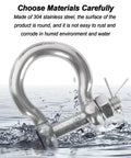 Heavy Duty Stainless Steel Shackle M22-M38 Screw Pin Anchor Bow Shackle For Rigging And Lifting Chains Wirerope Load Bearing