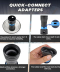 Expandable Vacuum Hose Kit Pro Grade adapters showing quick-connect features and air relief valve.