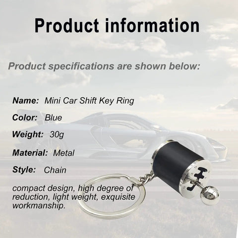 Dope 6 Speed Manual Shift Gear Keychain Solid Polished Metal Mini Transmission Knob Key Ring For Daily Cruises Cars Trucks And Hot Rods Black Style