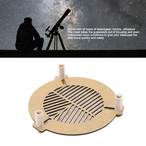 Bahtinov Telescope Focus Mask Acrylic Plate for 60mm to 90mm Outer Diameter Objective Lens with three post mount