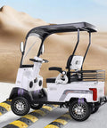 Electric Golf Cart For Adults With 800W Motor, 25 Mile Range, Sweet 12 Mph Cruising, Built Tough Frame For Golf Courses And Completely Stress Free Neighborhood Rides on a rugged path.