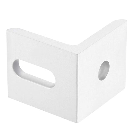 Pro Setup Aluminum Inside Corner Brackets For 3030 Extrusion Frames Heavy Duty L Angle Fasteners with smooth finish and mounting hole.
