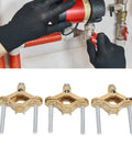 Rock Solid Copper Grounding Clamps Set 3 Pack Half To One Inch Wire Range High Conductivity Copper Alloy Ground Clamps