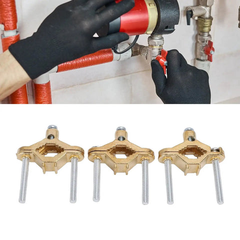 Rock Solid Copper Grounding Clamps Set 3 Pack Half To One Inch Wire Range High Conductivity Copper Alloy Ground Clamps