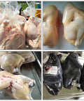 10x16 Inch Poultry Shrink Bags Pack Of 100 With Freezer Safe Heat Shrink For Chicken Includes 100 Zip Ties And All Natural Anti Caking Powder To Prevent Bag Sticking. Clear shrink bags with whole chickens and poultry sealed for freezing.