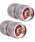 2 Pack 50 Ohm N Type Male Connectors For Coax Cable, Brass Copper with Teflon Insulator, Ideal For WiFi and Ham Radio