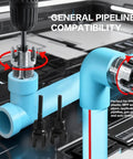 Versatile 3 Piece PVC Pipe Threader Set For Internal And External Threading For 1/2 Inch 3/4 Inch And 1 Inch Pipes With Hex Shank Quick Change Heavy Duty Carbon Steel Construction Fits Electric Drills DIY Pro Grade Pipe Threading Tools