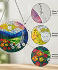 Colorful 83 Piece Little Bird Suncatcher Puzzle Kit For Doors Garden And Window Hanging Dope DIY Suncatcher Kit with details