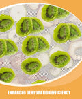 8 Piece Silicone Dehydrator Mats Nonstick Reusable Drying Liners for Fruit and Veg Dehydration Mesh Sheets Food Grade Silicone with Kiwi