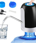 5 Gallon Electric Water Dispenser Pump For 2 To 5 Gallon Jugs, USB Rechargeable Water Bottle Pump With Reusable Caps