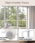 High-density frame with long-lasting steel roller for four pack sliding screen door rollers replacement for standard doors.