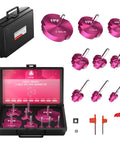 Triple Inserts PVC Pipe Reamer Kit With Fitting Saver 9 Piece Set Plus 2 Replacement Carbide Inserts for SCH Forty PVC Piping