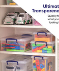 Straight Up Clear Out Your Mess With These Crystal Clear Stackable Plastic Storage Bins And Secure Latching Lids BPA Free Home Office Dorm Closet Organizer Containers 22 Quart Capacity 12 Pack Bulk Shipped Ready, clear storage bins organizing toys.