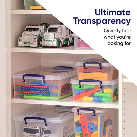 Straight Up Clear Out Your Mess With These Crystal Clear Stackable Plastic Storage Bins And Secure Latching Lids BPA Free Home Office Dorm Closet Organizer Containers 22 Quart Capacity 12 Pack Bulk Shipped Ready, clear storage bins organizing toys.