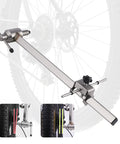 Derailleur Alignment Tool And Hanger Gauge For 20 To 29 Inch Wheels shown on a bike with precise 0.4mm calibration aid.