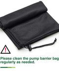 Heavy Duty Pump Barrier Bag For Ponds Pond Filter Mesh that blocks debris with triple-stitched black mesh rolled