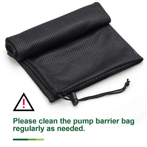 Heavy Duty Pump Barrier Bag For Ponds Pond Filter Mesh that blocks debris with triple-stitched black mesh rolled