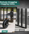 Heavy Duty Gate Wheel 8 Inch Gate Wheels For Wooden And Metal Tube Gates Spring Loaded Gate Caster With 600 Lbs Capacity