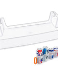 Right Side Refrigerator Door Shelf Replacement Bin For Whirlpool, 16.66 Inch Long, with Soda Can Organizer, clear plastic