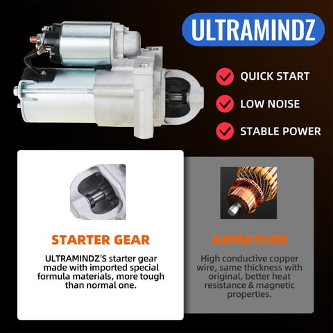 Chevrolet Silverado Tahoe Suburban Starter High Torque V8 4.8L 5.3L 2003-2008 Compatible With Chevy Avalanche Trailblazer Express
