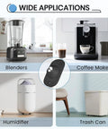 Heavy Duty Self Adhesive Caster Wheels And Appliance Rollers For Kitchen Countertop Sliding With 360 Degree Swivel, shown with various home appliances.