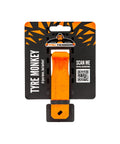 Tire Monkey Tire Lever package display, orange durable easy bike tire change tool for pros and weekend riders with QR code for instructions