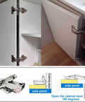 180 Degree Frameless Cabinet Hinges With Soft Close For Quiet Smooth Closure Nickel Plated Steel Concealed Hydraulic Adjustable Mechanism Full Overlay Design Durable Cold Rolled Steel No Fuss Install 2 Pack