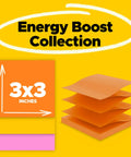 Super Sticky 3 By 3 Neon Fizz Notes Dispenser Pack 18 Pads With 90 Sheets Each Double Strength Adhesive For Bold Reminders Ideal For Office School Or Home Organization Easy Peel And Bright Color Coding. 3x3 inch neon sticky note pads with orange and pink sheets.