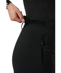Close-up of waistband adjustment on Alphelia 2.0 Women's Ski Pants Insulated Waterproof Snow Trousers Black 990 X Small