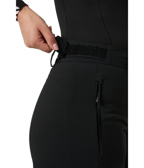 Close-up of waistband adjustment on Alphelia 2.0 Women's Ski Pants Insulated Waterproof Snow Trousers Black 990 X Small