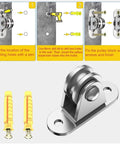 Rock Solid V Groove Gate Wheels 2 Piece Heavy Duty Pulley Block Kit with mounting instructions and tools for easy installation.