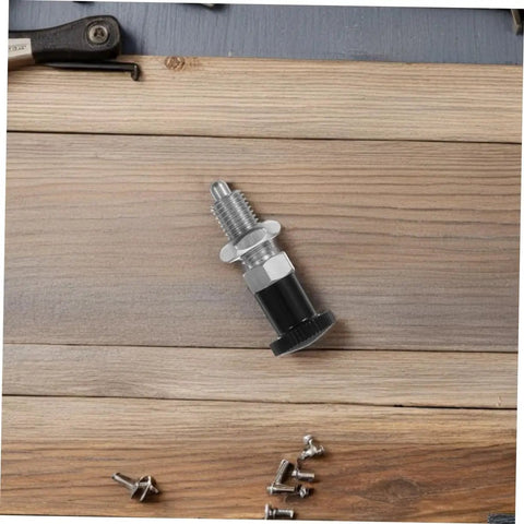 Heavy Duty Stainless Steel Spring Loaded Plunger Knob With Reset Indexing Mechanism For Industrial Machinery on wooden surface