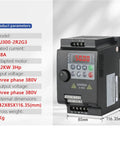 Budget Friendly 380V VFD Variable Frequency Drive Inverter 0.75KW 1.5KW 2.2KW 4KW 5.5KW Motor Speed Controller With 0.1-400Hz Output For 3 Phase 380V Systems, black 142x85x116.35mm