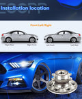 Installation diagram for Front Wheel Hub Bearing Assembly Pair 515121 For Chevrolet Colorado 2009-2012 4x4 And GMC Canyon with cars.