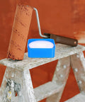 Top Shelf PTFE Adhesive Seal Tape 10 Rolls Of Water Leak Repair Wrap For Pipes And Threads Gonna Save Ya Time With This Ninja Tight DIY Plumbing Fix Daily on a paint ladder with a roller.