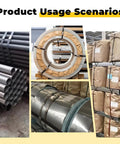 Product usage examples of Heavy Duty Pro Grade Strapping Sealer And Crimper For Half Inch Steel Strapping Band with various materials secured