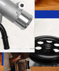 Close-up of Top Shelf Engine Water Pump For Ram 1500 And Jeep Wagoneer 5.7L Mild Hybrid Ev with black pulley and fittings.