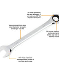 20 Piece Ratcheting Wrench Set SAE and Metric with 72 Tooth Box Ends and 5 Degree Swing Off Corner Design Pass Through Technology